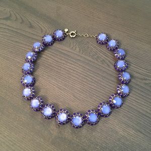 J Crew Blue Cupcake Crystal Necklace